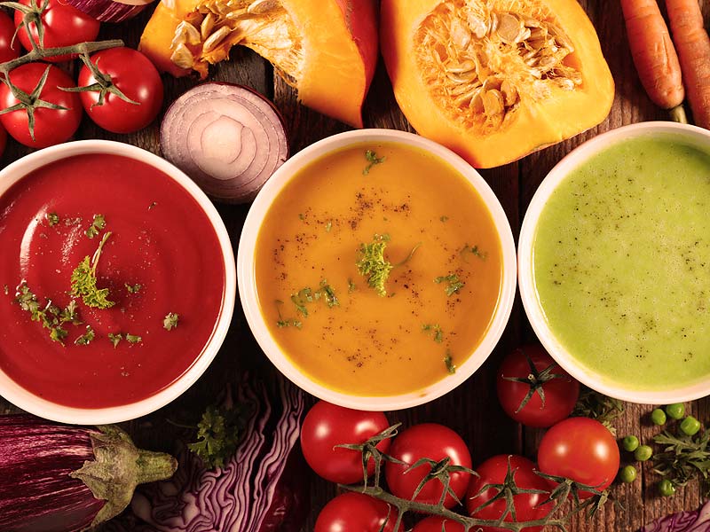 Suppen Ingwersüppchen Rotkohlsuppe Gräupchensuppe